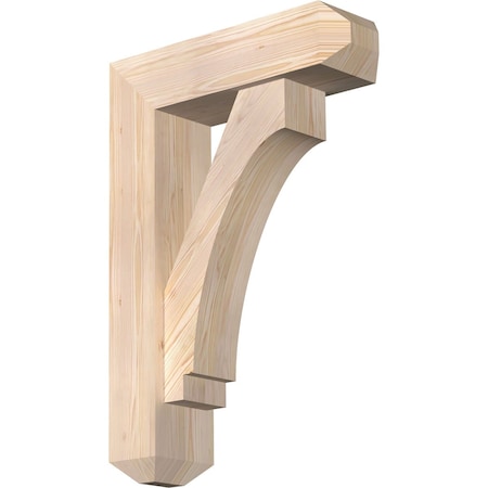 Ekena Millwork Imperial Craftsman Smooth Bracket w/ Offset Brace, Douglas Fir, 7 1/2"W x 26"D x 38"H BKT0806X26X38IMP04SDF